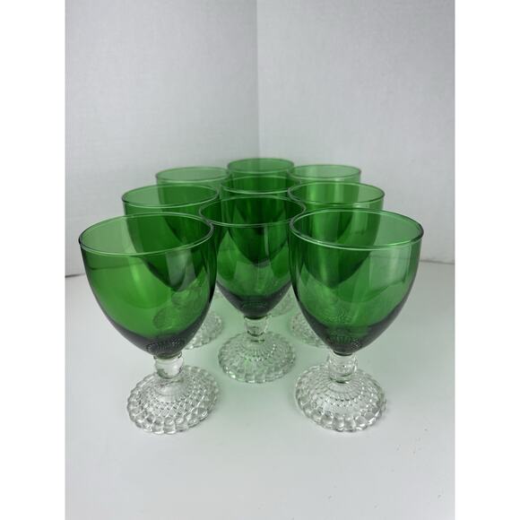 9 Vintage 1950's Anchor Hocking Bubble Foot BOOPIE Water Goblets MCM Bar - Picture 2 of 6